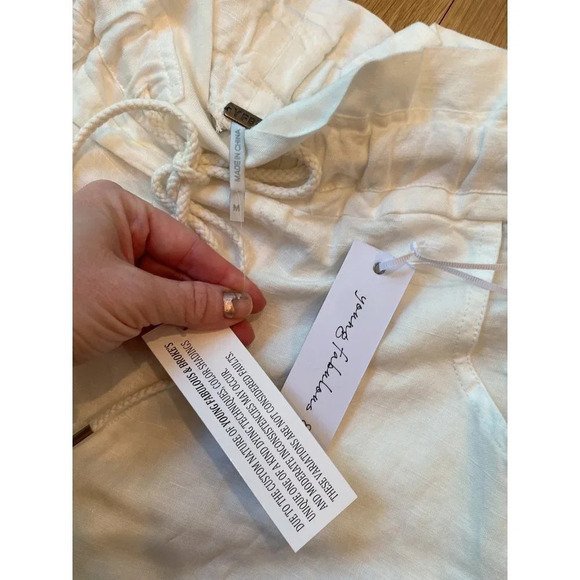 Young Fabulous and Broke Linen Blend Shorts High Rise Paper Bag Medium NWT - Picture 7 of 7